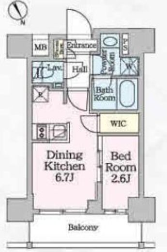 ベルファース八丁堀West　603号室　間取り
