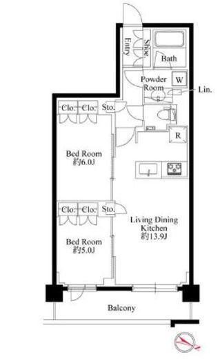 343 RESIDENCE ICHIGAYA (343レジデンス市ヶ谷)　402号室　間取り
