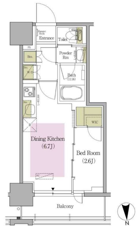 アーバネックス早稲田テラス　1105号室　間取り
