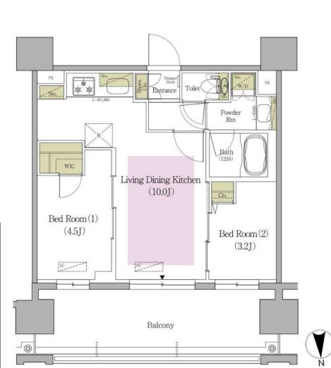 アーバネックス早稲田テラス　1202号室　間取り