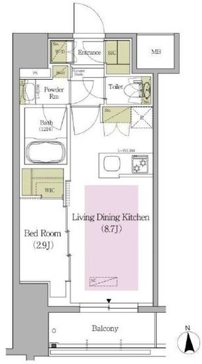 アーバネックス早稲田テラス　409号室　間取り