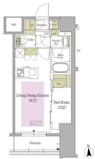 アーバネックス早稲田テラス　410号室　間取り