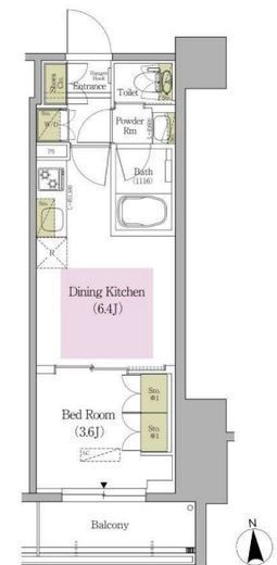 アーバネックス早稲田テラス　508号室　間取り