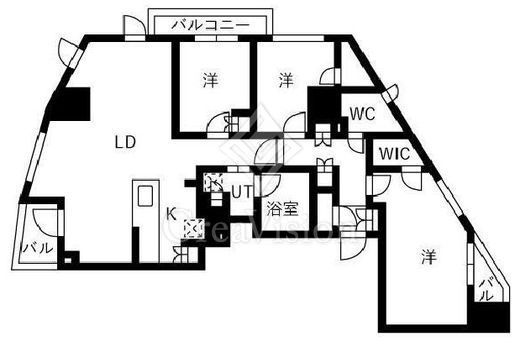 343 RESIDENCE MEGUROⅡ (343レジデンス目黒Ⅱ)　401号室　間取り