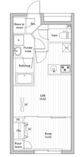 コンポジット渋谷本町　303号室　間取り