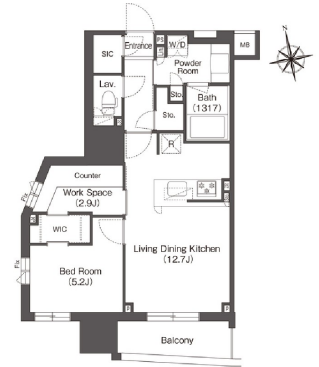 コンフォリア東上野　414号室　間取り