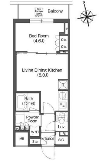 コンフォリア東上野　1402号室　間取り