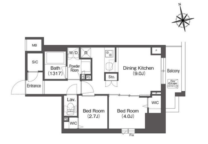 コンフォリア東上野　511号室　間取り