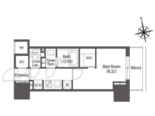 コンフォリア東上野　1309号室　間取り