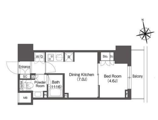 コンフォリア東上野　1310号室　間取り