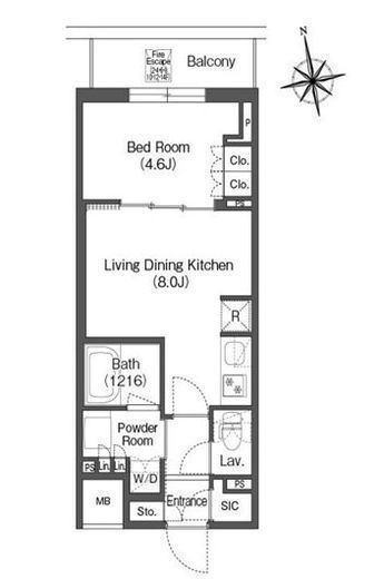 コンフォリア東上野　1402号室　間取り