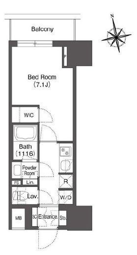 コンフォリア東上野　1503号室　間取り