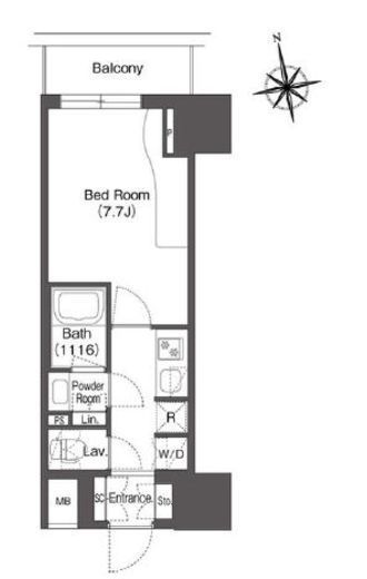 コンフォリア東上野　403号室　間取り