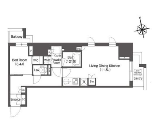 コンフォリア東上野　506号室　間取り