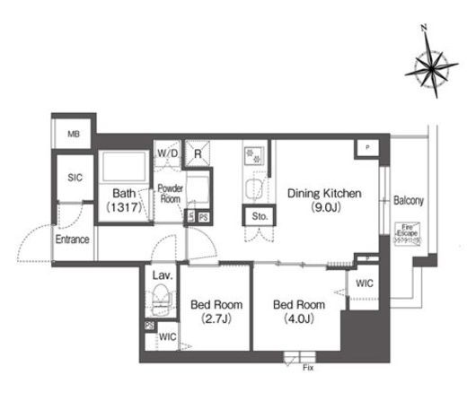 コンフォリア東上野　511号室　間取り