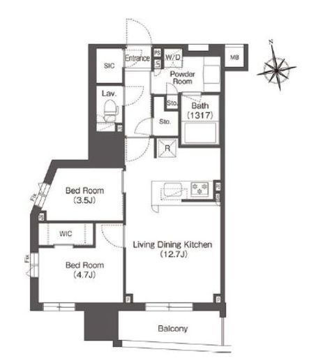 コンフォリア東上野　914号室　間取り
