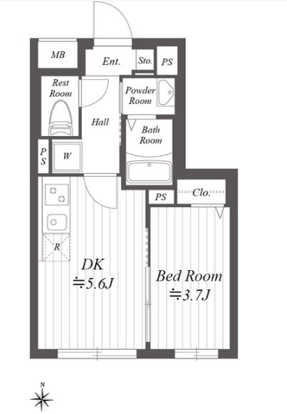 プラティーク住吉　402号室　間取り