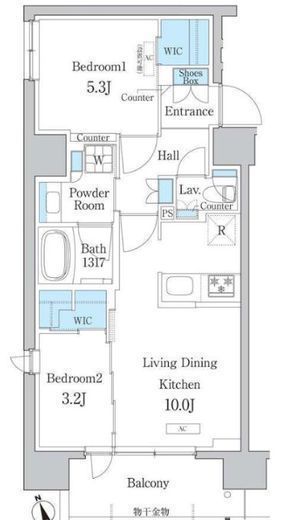 デュオフラッツ浅草田原町　1001号室　間取り