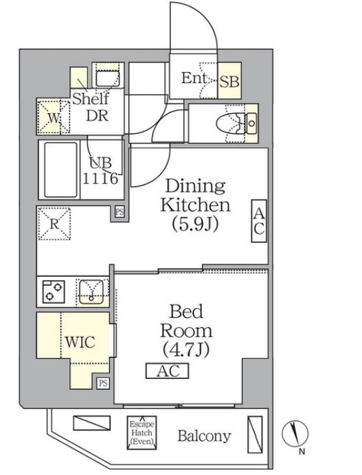 BRICK RESIDENCE 南青山　502号室　間取り