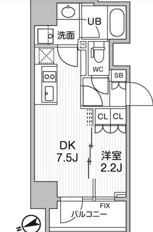 シーズンフラッツ浅草言問通り　304号室　間取り