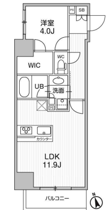 シーズンフラッツ浅草言問通り　903号室　間取り