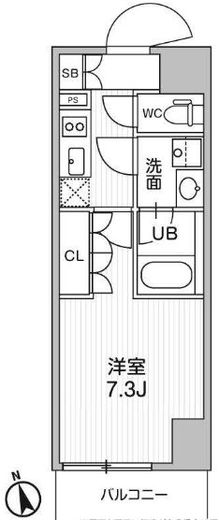 シーズンフラッツ浅草言問通り　402号室　間取り