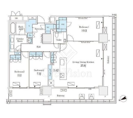 ロイヤルパークス品川　2804号室　間取り