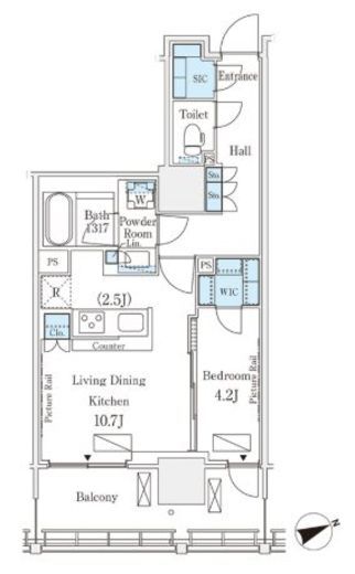 ロイヤルパークス品川　302号室　間取り