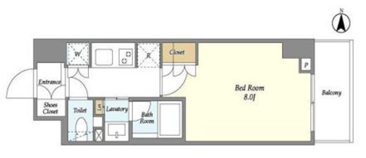 ラティエラ四谷　803号室　間取り
