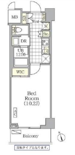 フロントプレイス飯田橋レジデンス　630号室　間取り