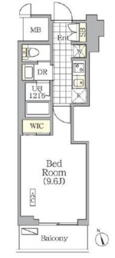 フロントプレイス飯田橋レジデンス　701号室　間取り