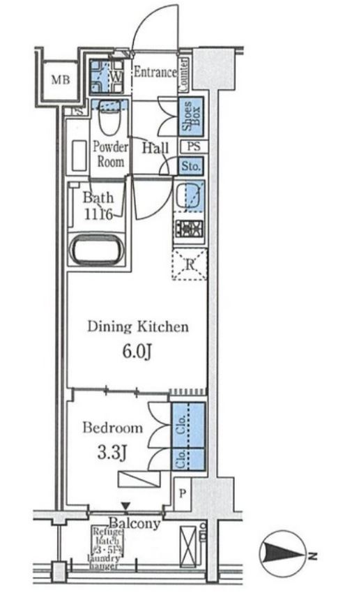 アクアレジデンス錦糸町　306号室　間取り