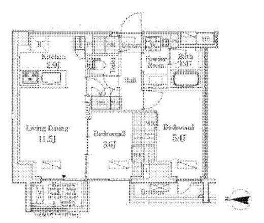 アクアレジデンス錦糸町　401号室　間取り