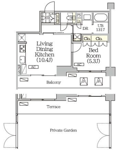 JP noie 碑文谷南　305号室　間取り