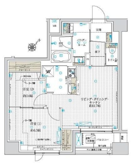 アスブルーム奥浅草　203号室　間取り
