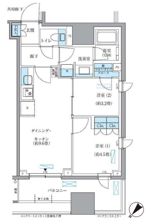 パークアクシス東日本橋　814号室　間取り