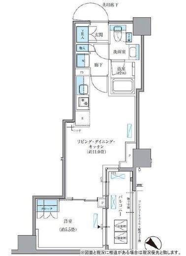 パークアクシス東日本橋　1105号室　間取り