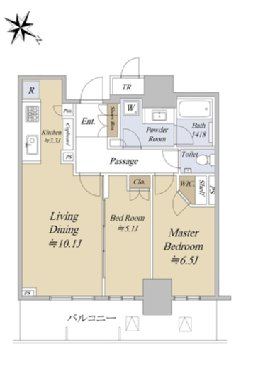 パークタワー西新宿　21F3号室　間取り