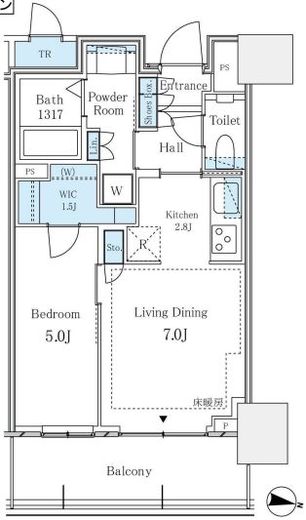 パークタワー西新宿　809号室　間取り