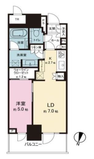 パークタワー西新宿　915号室　間取り