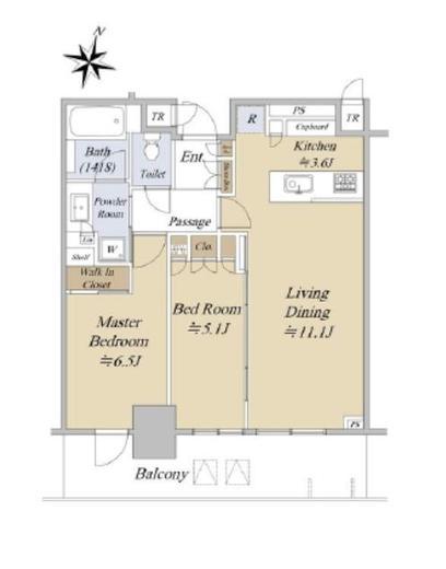 パークタワー西新宿　21F7号室　間取り