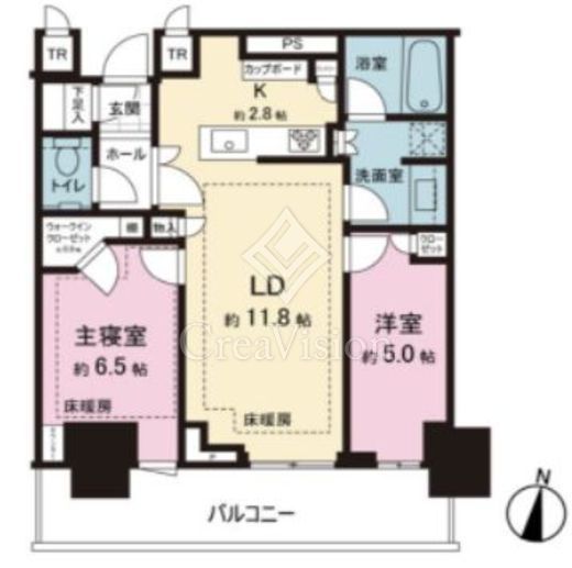 パークタワー西新宿　1506号室　間取り