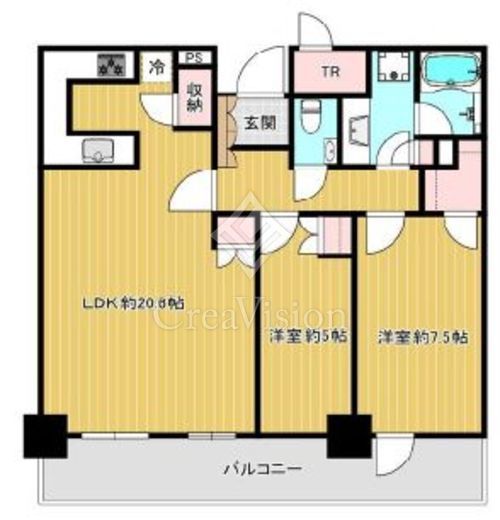 パークタワー西新宿　2407号室　間取り