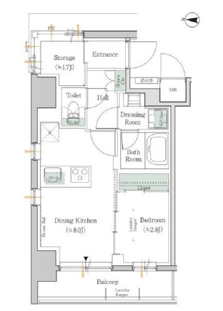 ワンルーフレジデンス錦糸町　512号室　間取り