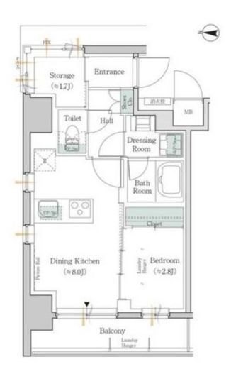 ワンルーフレジデンス錦糸町　312号室　間取り