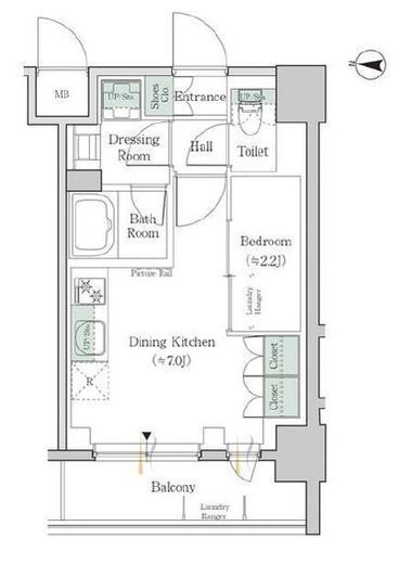ワンルーフレジデンス錦糸町　705号室　間取り
