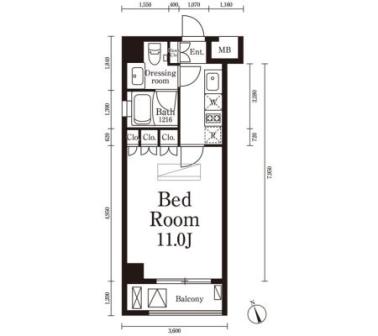 パークキューブ春日安藤坂　101号室　間取り
