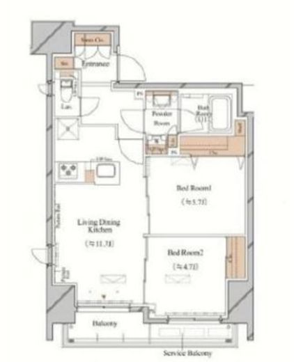 ブランシエスタ上野　1103号室　間取り