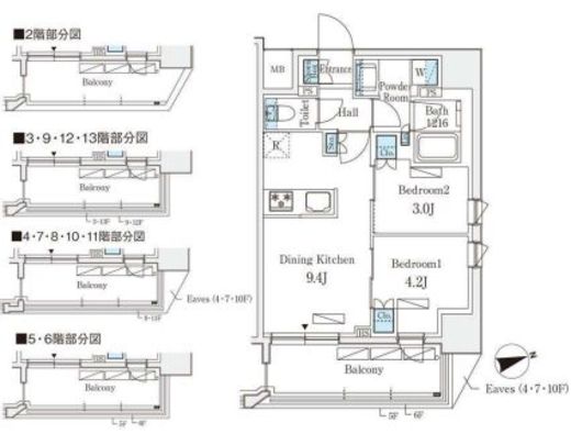リビオメゾン御茶ノ水ＥＡＳＴ　801号室　間取り
