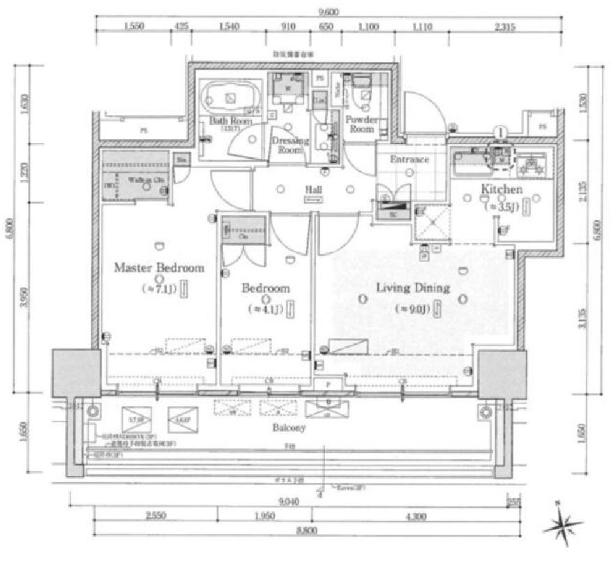 クラッシィタワー新宿御苑　706号室　間取り